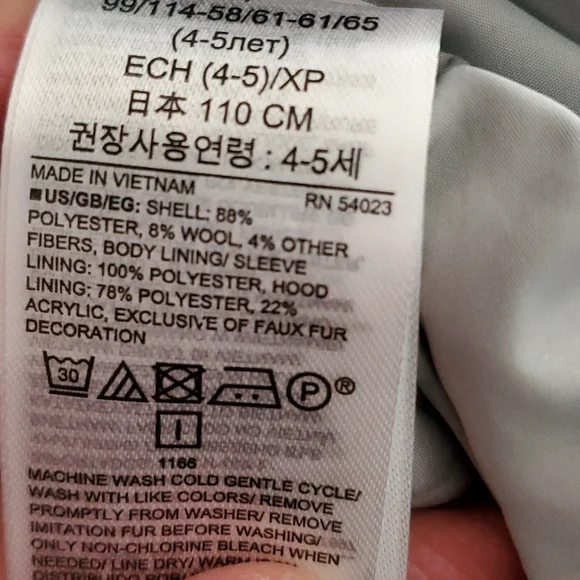 🆕️ GAP GIRLS GREY WOOL COAT 🤍 - Picture 10 of 10